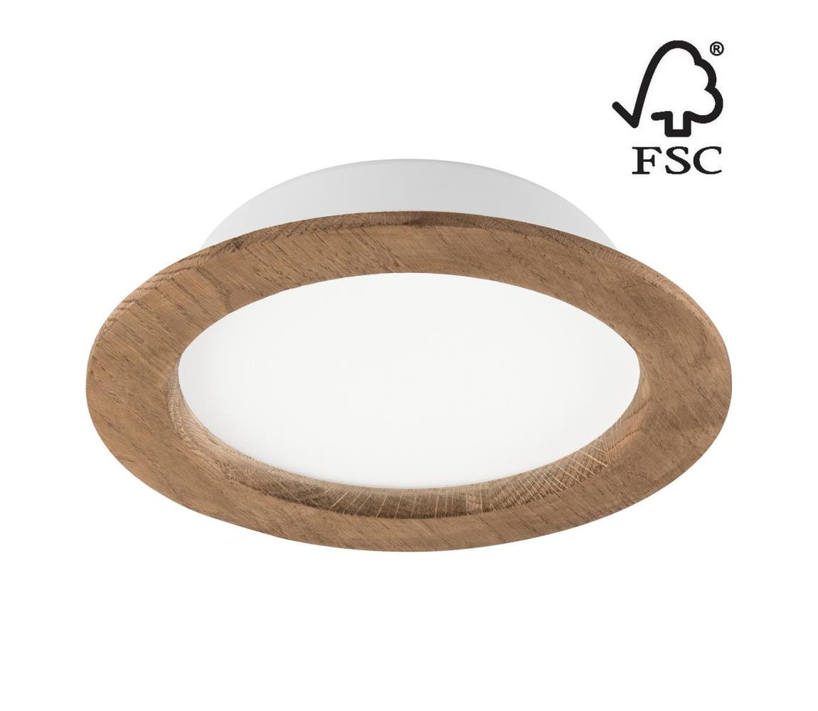 LED Podhledové svítidlo WOODY SPOT LED/16,5W/230V 4000K ořech ø 18,5 cm