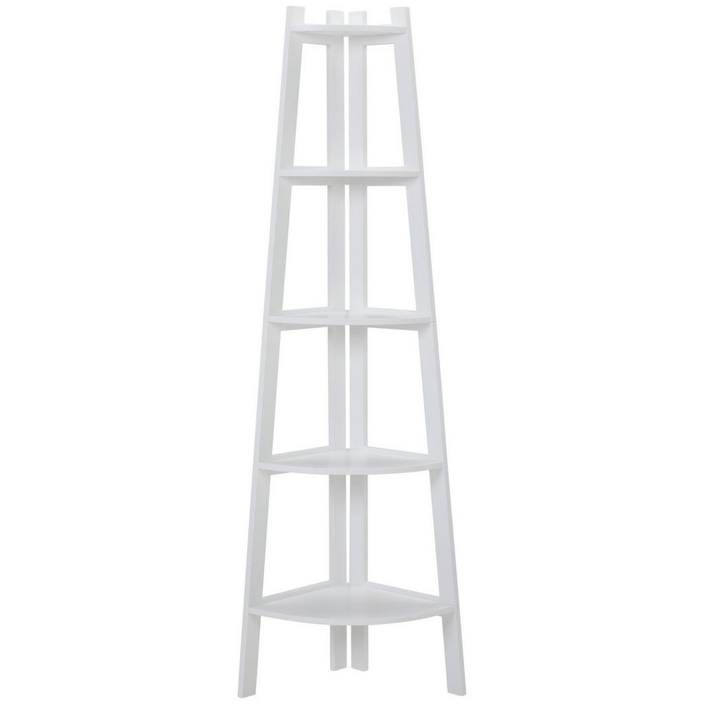 Carryhome ROHOVÝ REGÁL, bílá, 40/180/40 cm