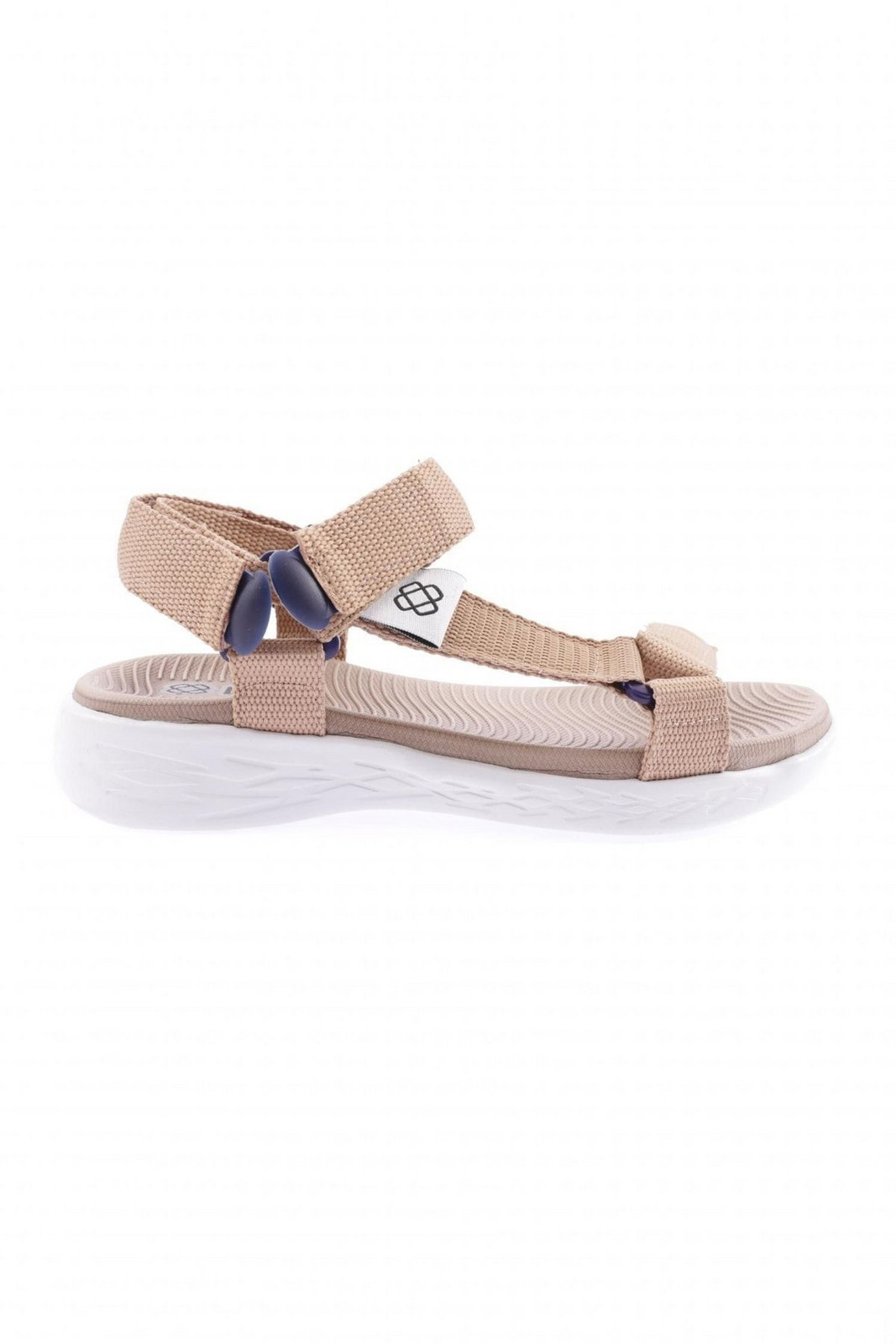 DGN 103-23y Women's Strapped Velcro Sandals Beige