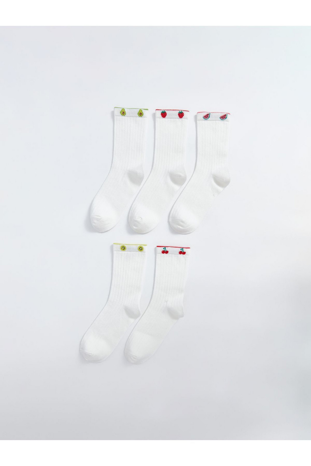 LC Waikiki 5-Pack Women's Printed Crew Neck Socks