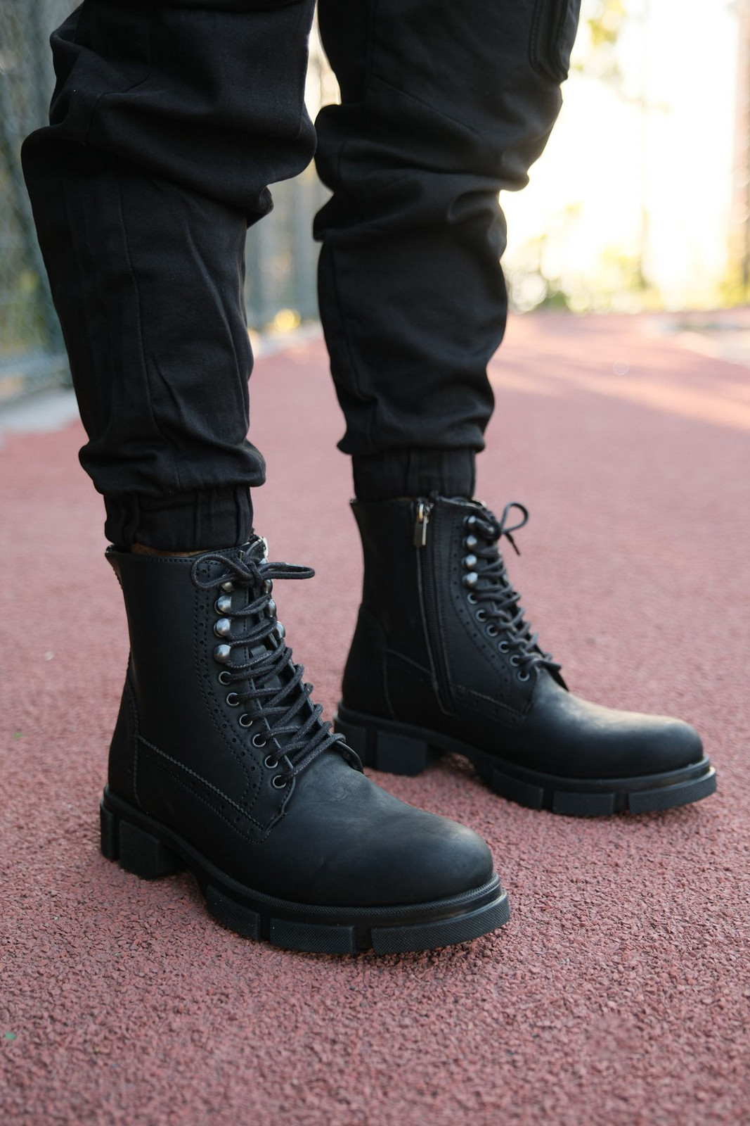 Riccon Extra Matte Black Men's Combat Boots 0012730