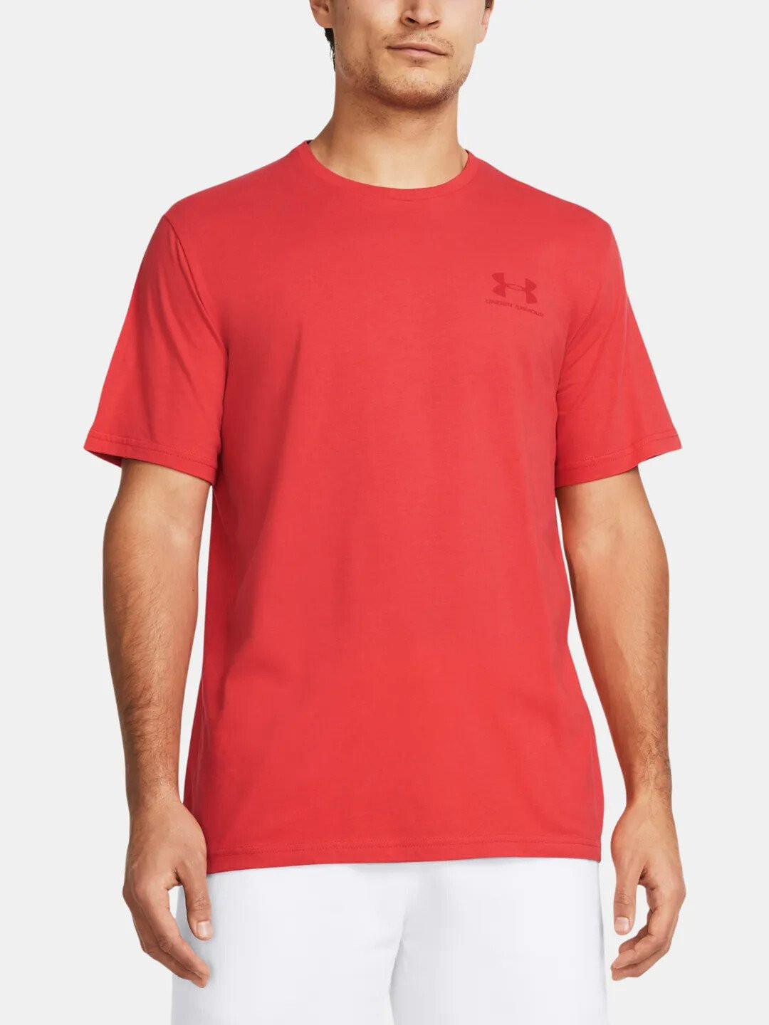 Pánské triko Under Armour Sportstyle Left Chest SS - červené