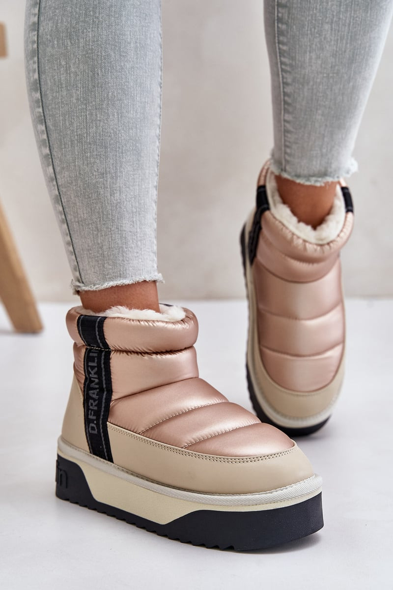 Nízké sněhule na silné podrážce D.Franklin Béžové