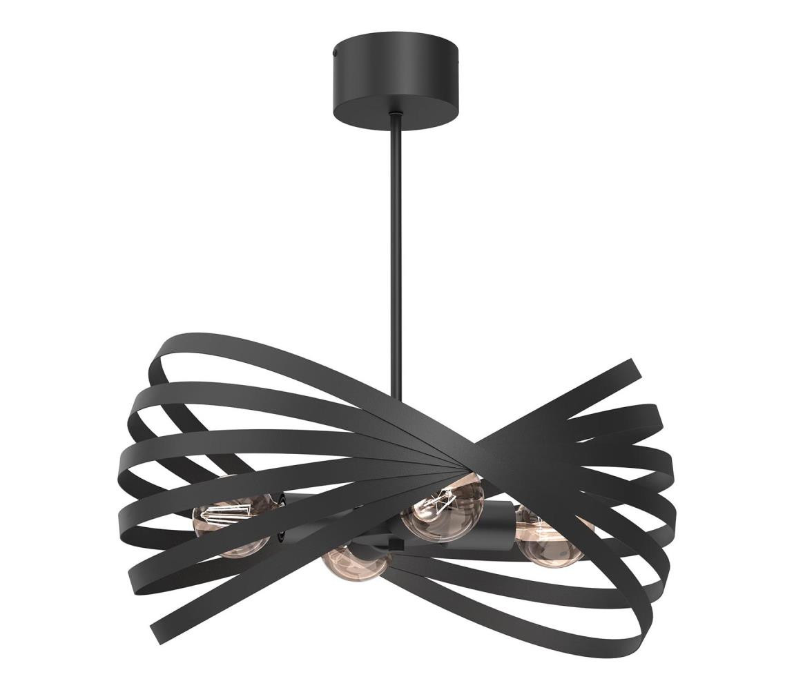 Lustr na tyči SPARKLE 4xE27/15W/230V černá