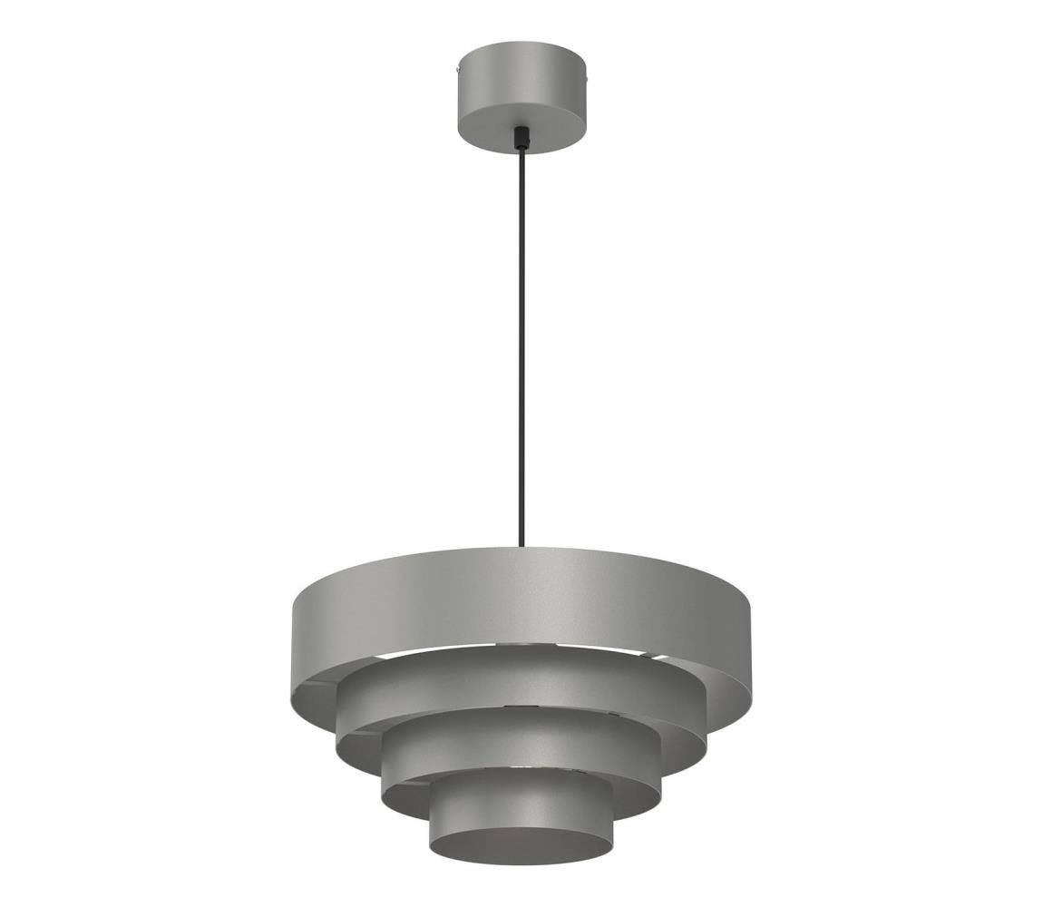 Lustr na lanku RINGS 1xE27/15W/230V šedá