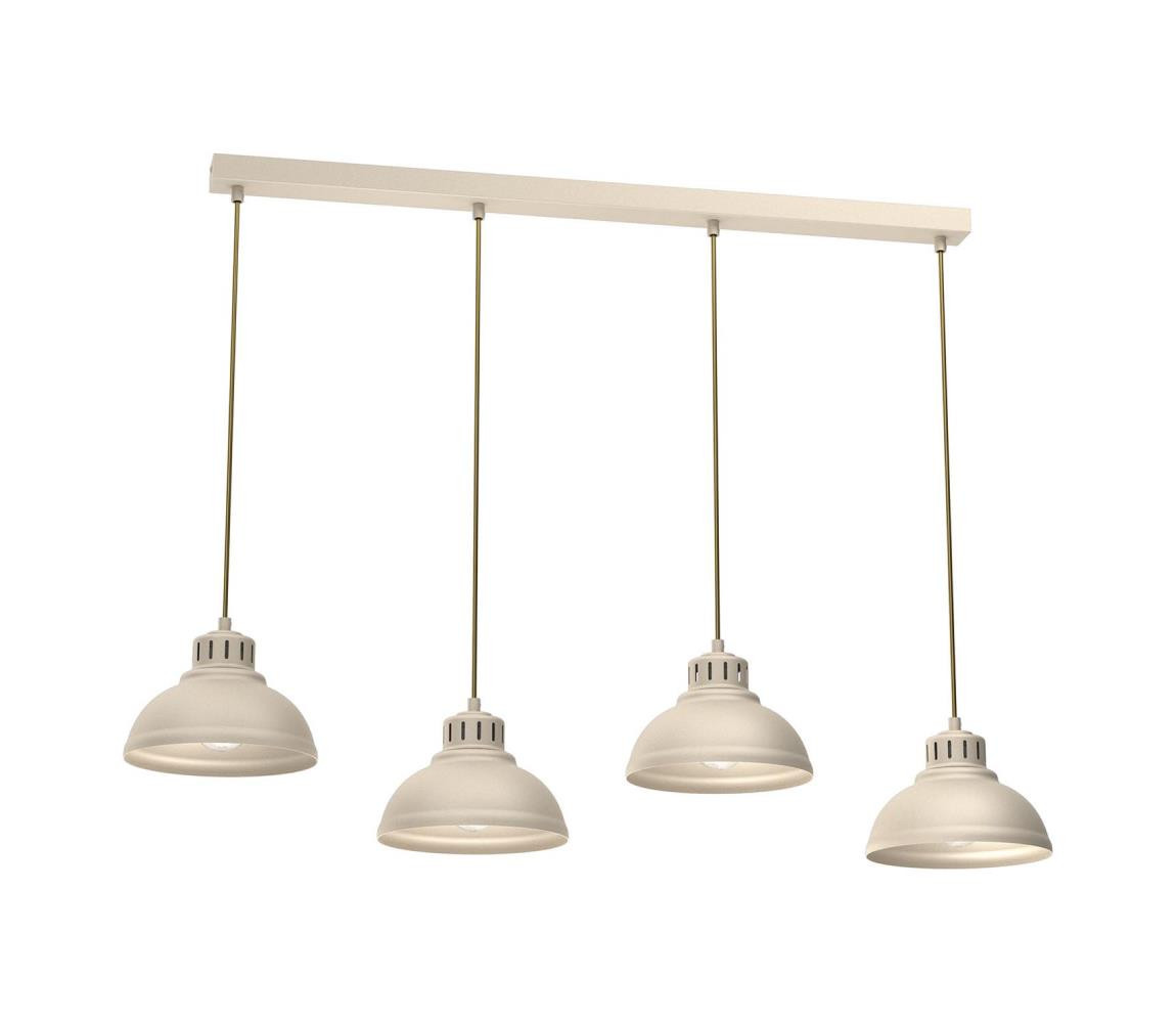 Lustr na lanku SVEN 4xE27/15W/230V béžová