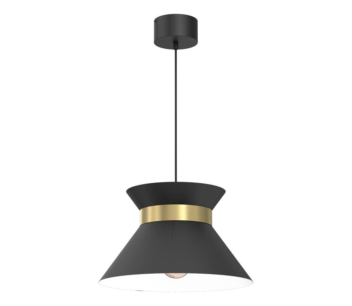 Lustr na lanku NORGE 1xE27/15W/230V černá/zlatá