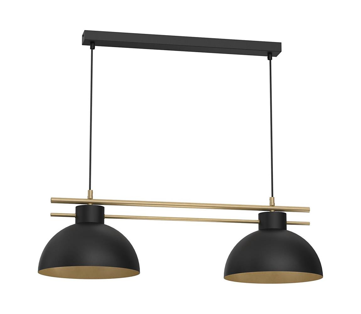 Lustr na lanku ESTATE 2xE27/15W/230V černá