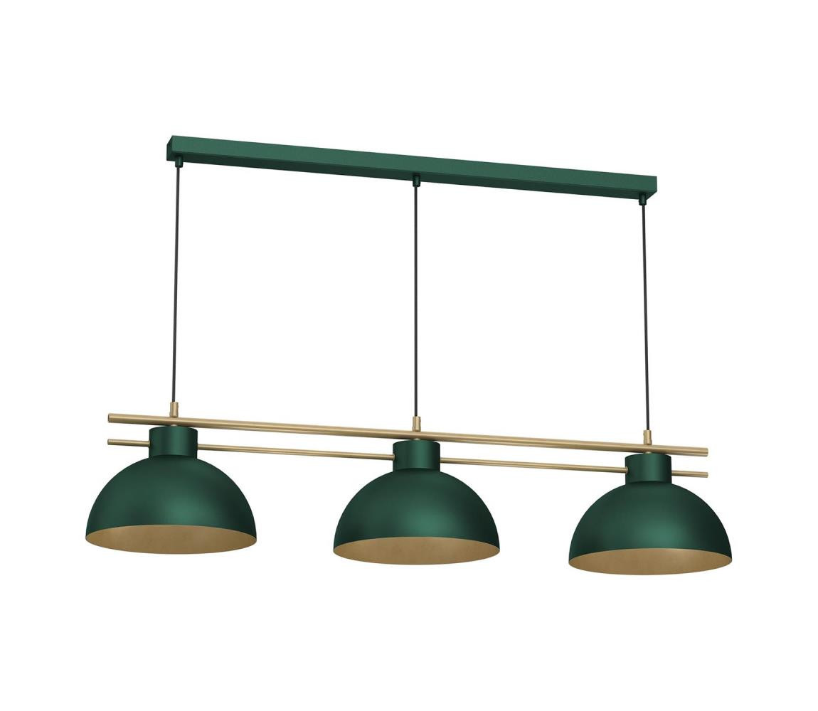 Lustr na lanku ESTATE 3xE27/15W/230V zelená