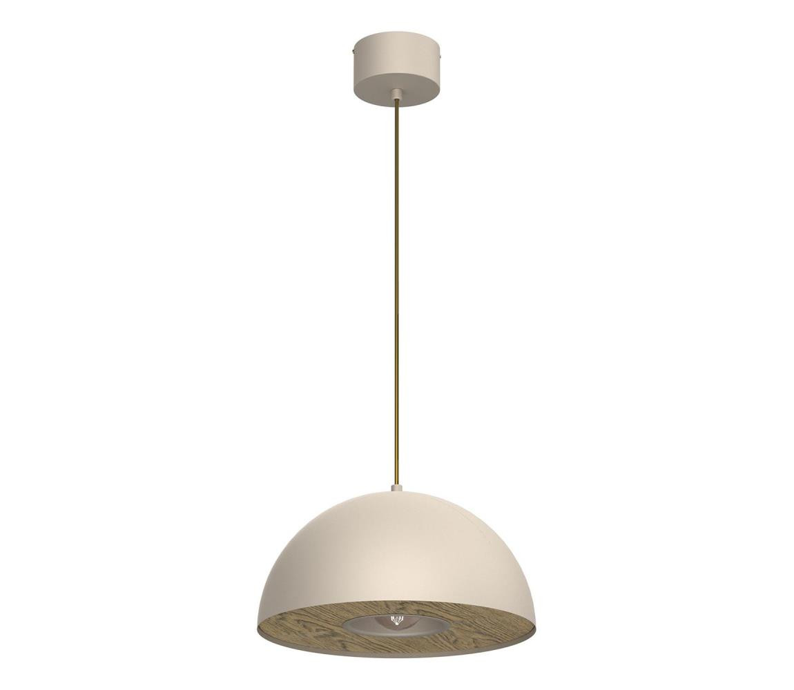 Lustr na lanku ELGUND 1xE27/15W/230V pr. 35 cm béžová