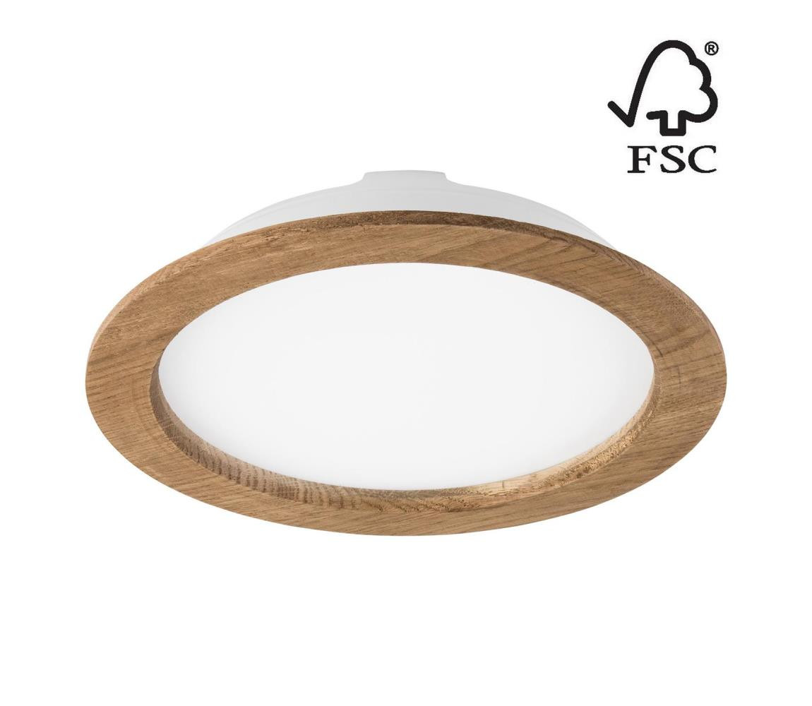 LED Podhledové svítidlo WOODY SPOT LED/23,5W/230V 4000K ořech ø 23,5 cm