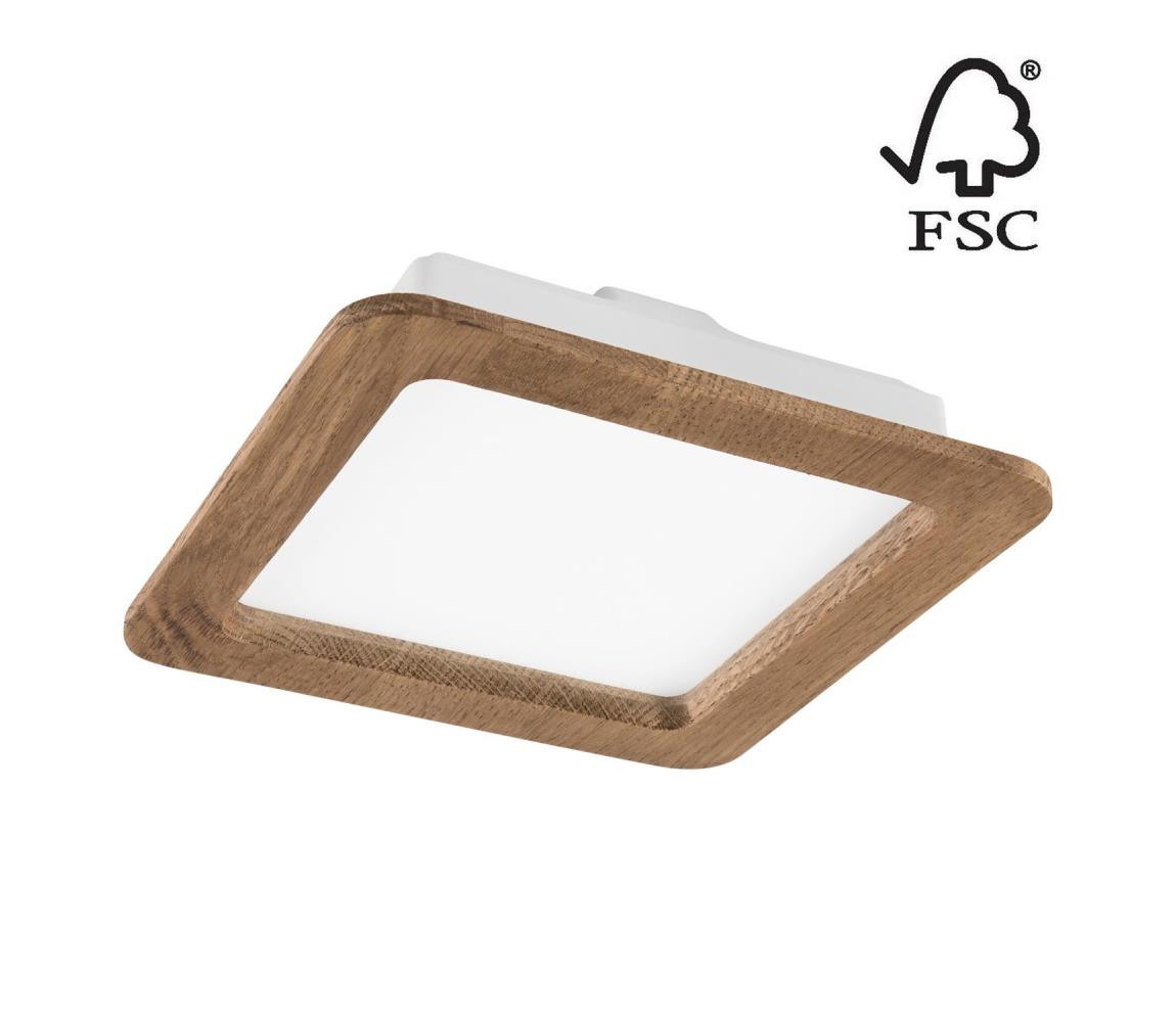 LED Podhledové svítidlo WOODY SPOT LED/17W/230V 3000K ořech 18,5x18,5 cm