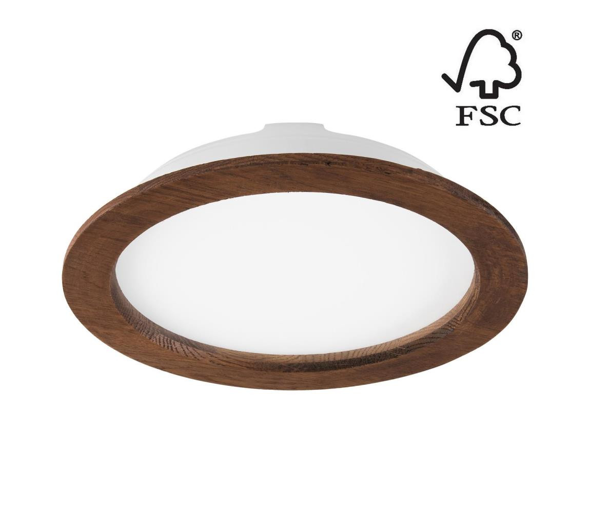 LED Podhledové svítidlo WOODY SPOT LED/23,5W/230V 4000K třešeň ø 23,5 cm