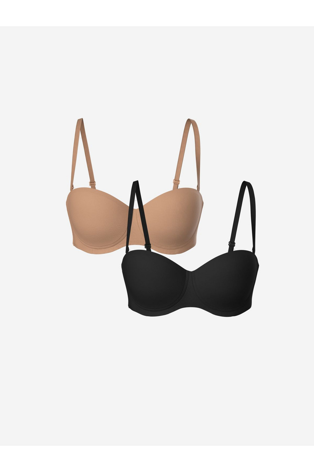 LC Waikiki 2-Pack Underwired Unfilled Plain Strapless Bra