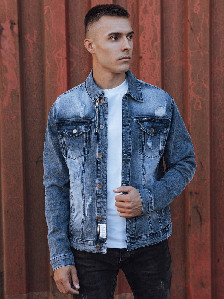 Kurtka męska jeansowa niebieska Dstreet