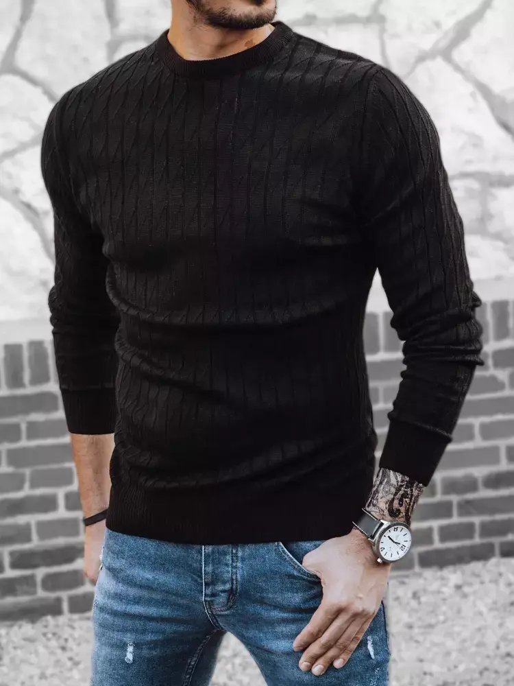 Pánský zimní svetr Barva černá DSTREET