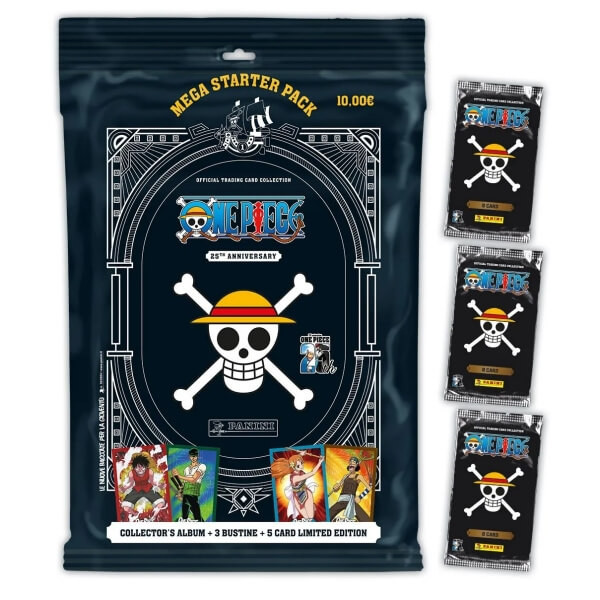 Panini One Piece Trading Cards - 25. výročí - Mega Starter Pack - DE