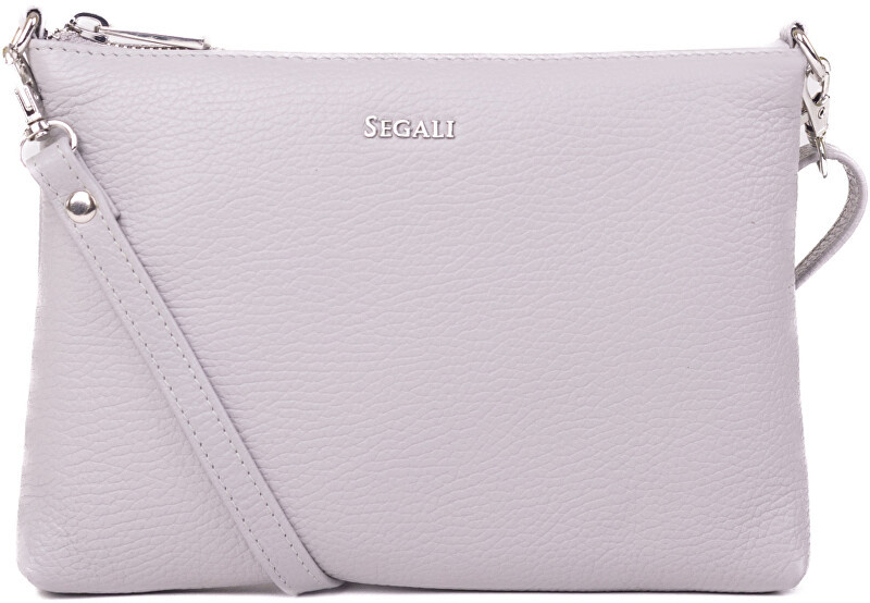 SEGALI Dámská kožená crossbody kabelka A6C grey