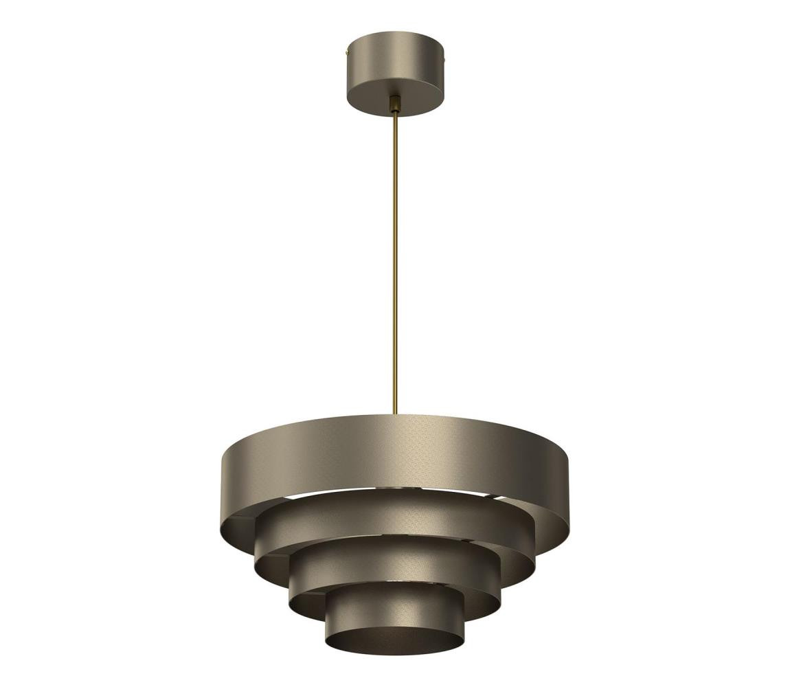 Lustr na lanku RINGS 1xE27/15W/230V mosaz