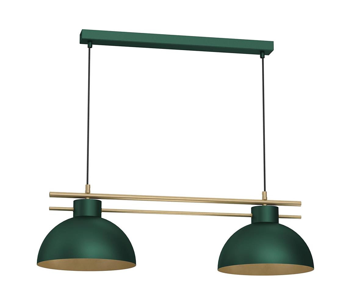 Lustr na lanku ESTATE 2xE27/15W/230V zelená