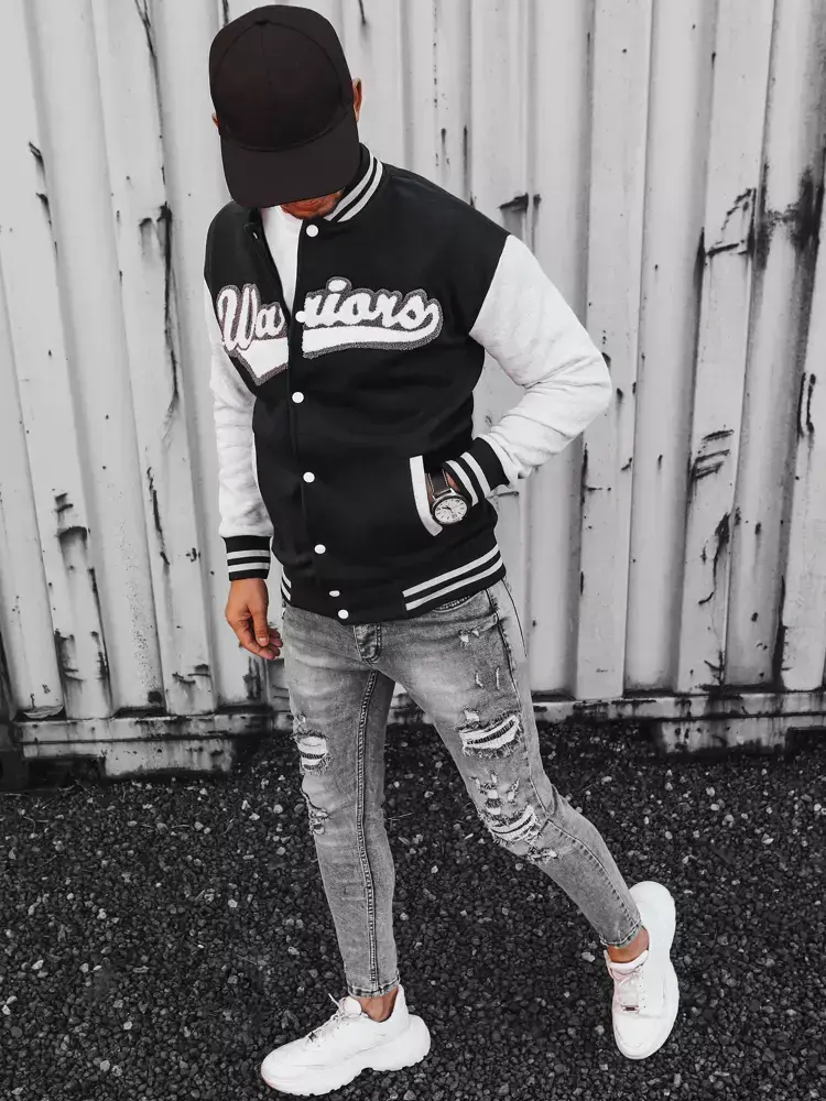 Pánská mikina na zip černá barva Dstreet