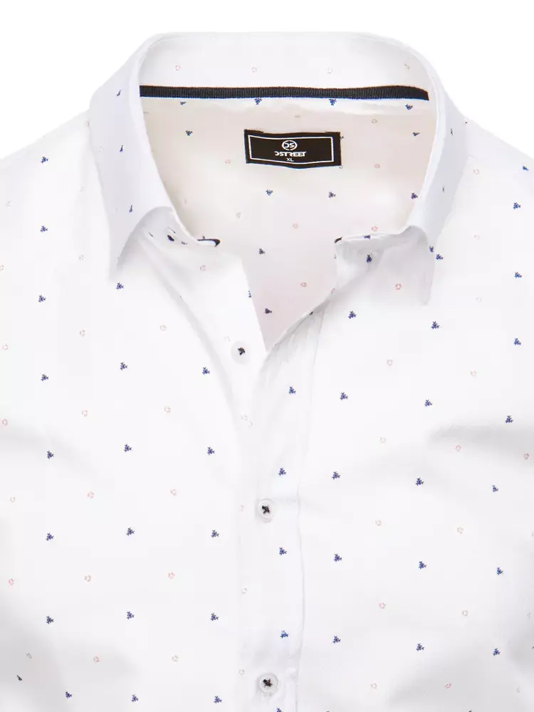Pánská vzorovaná košile Barva Bílý DSTREET