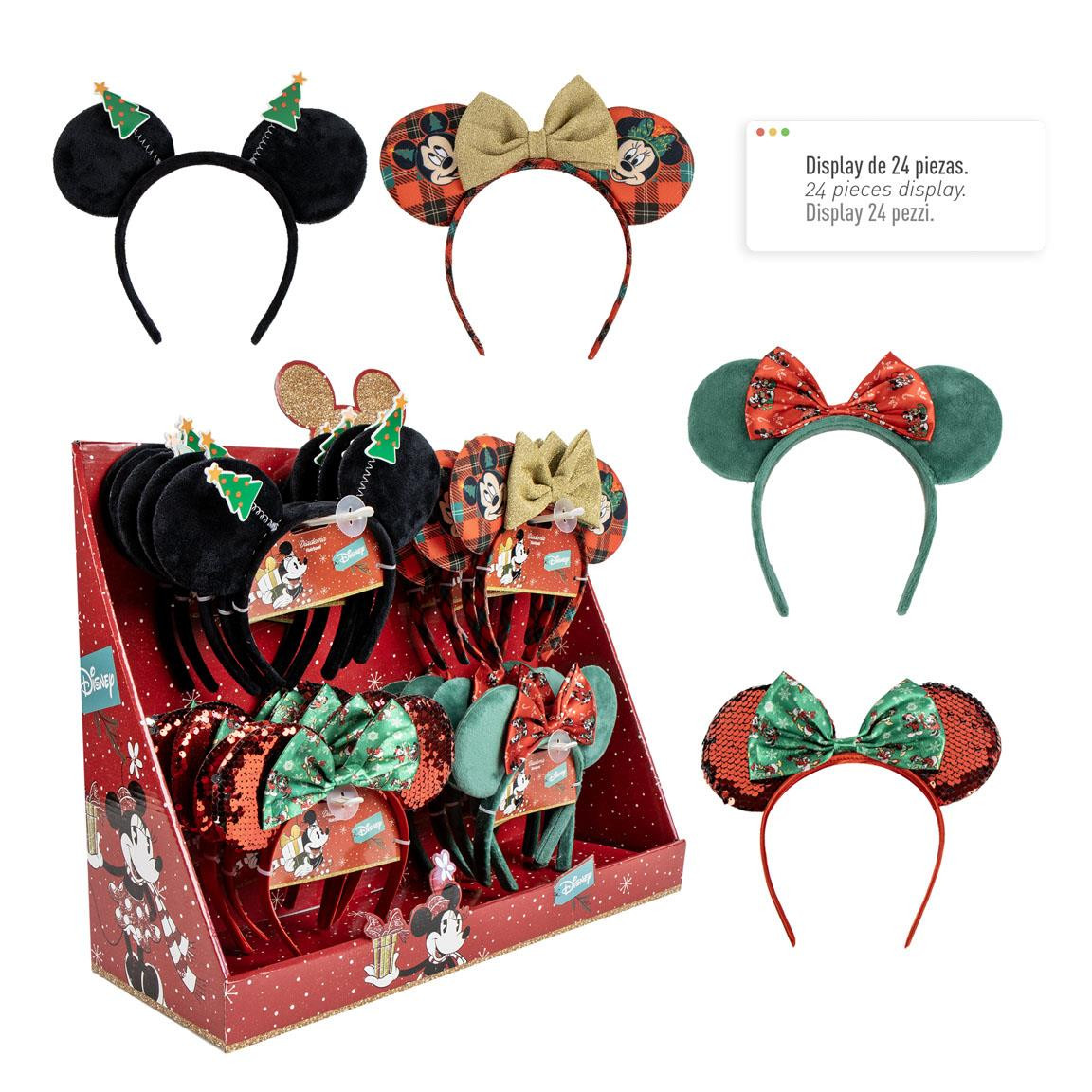 HAIR ACCESSORIES DISPLAY NAVIDAD 24 PCS MINNIE