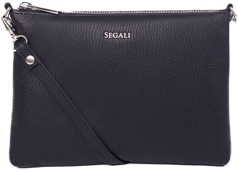 SEGALI Dámská kožená crossbody kabelka A6C black