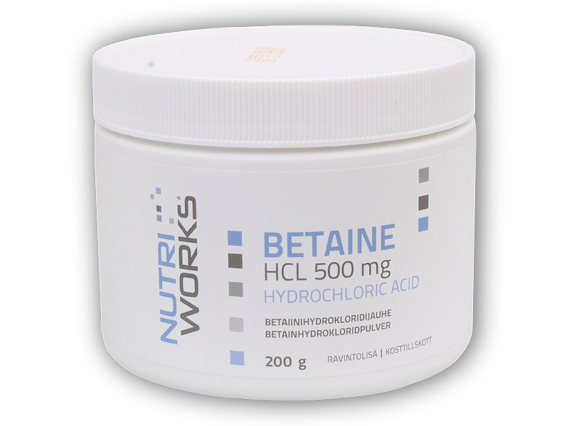 Nutri Works Betaine HCL 500mg 200g