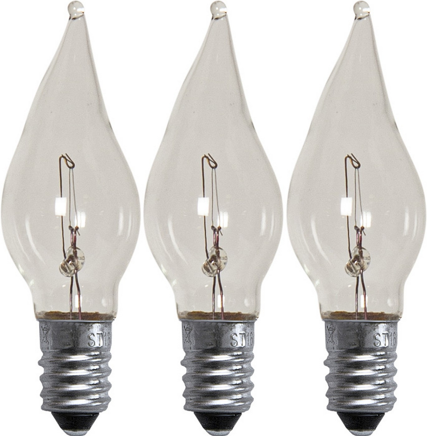 Sada 3 ks náhradní LED žárovka E10 a 34V Star Trading Spare Bulb - čirá