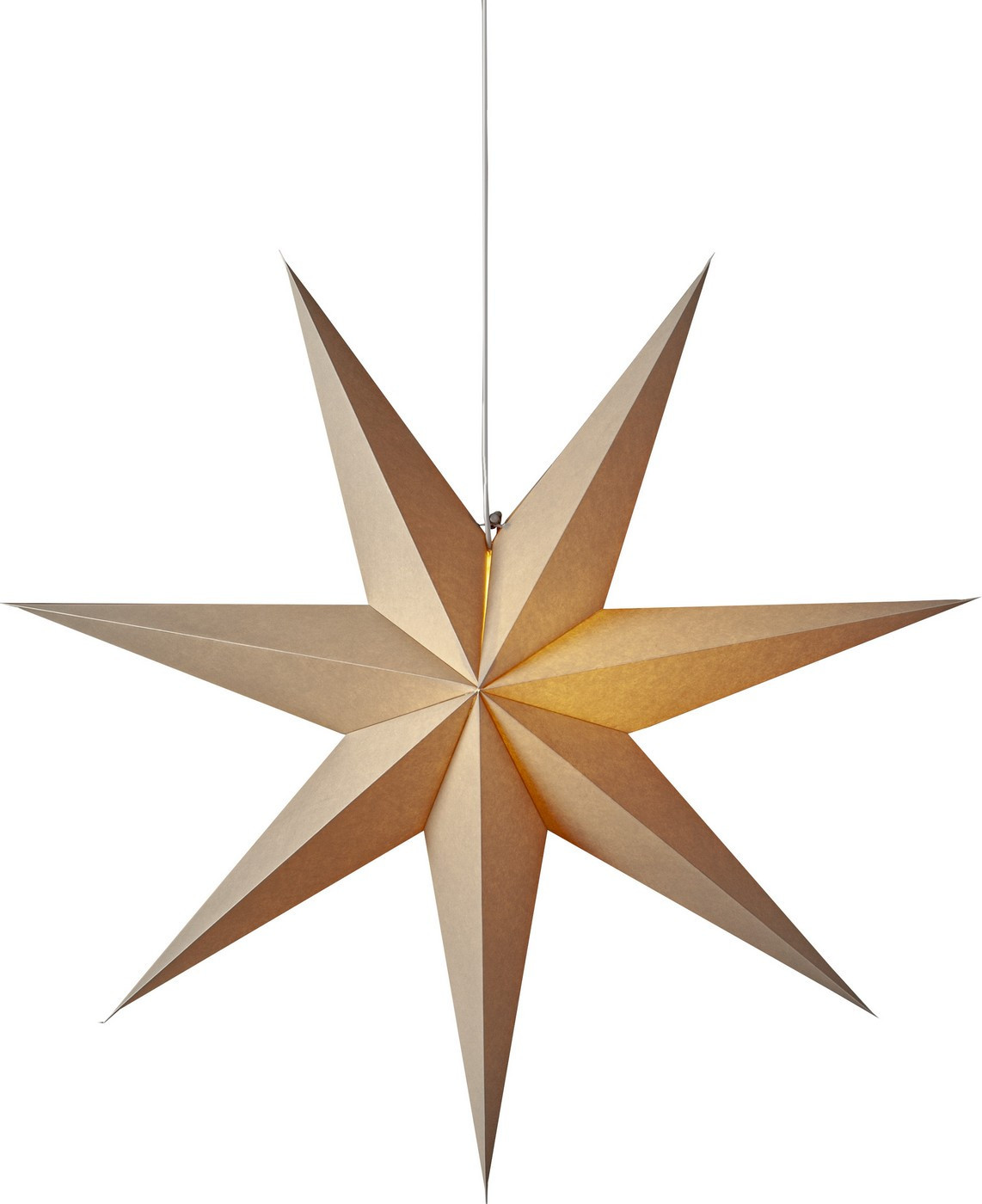 Vánoční papírová hvězda průměr 75 cm Star Trading Plain - béžová