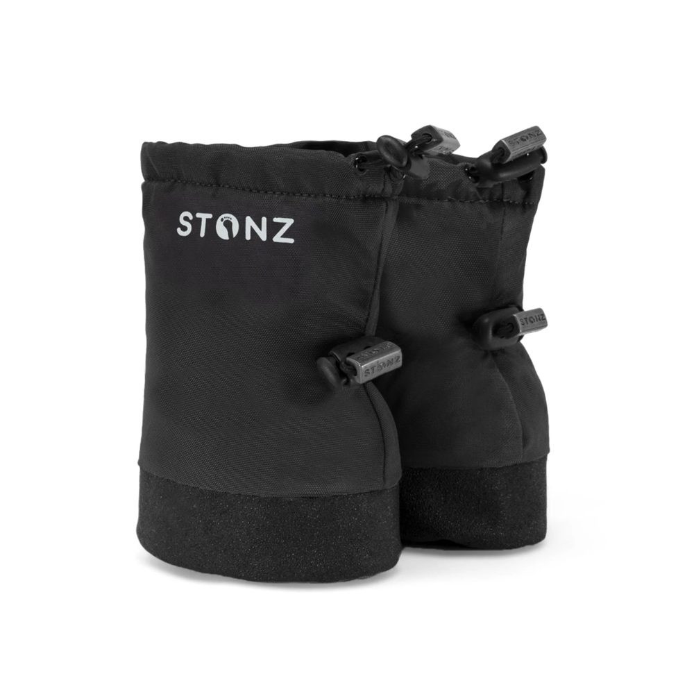 STONZ BOOTIE Black | Dětské barefoot návleky na nohy - 16–17