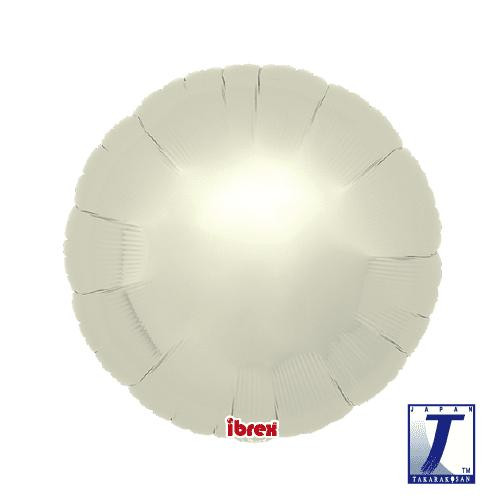 Balónek kruh smetanový metalický 35 cm