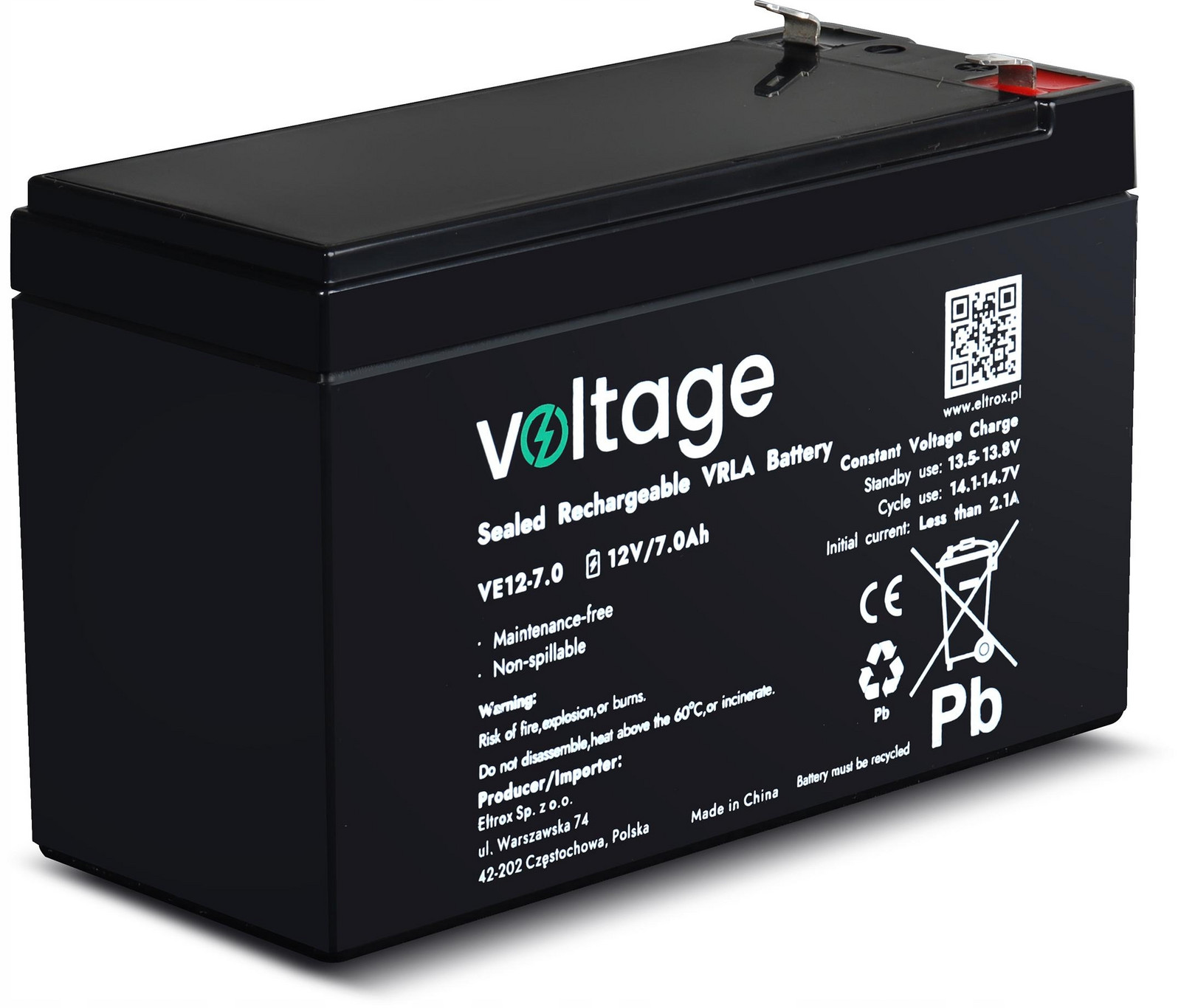 Akumulátor Agm Voltage 12V 7Ah VE12-7.0