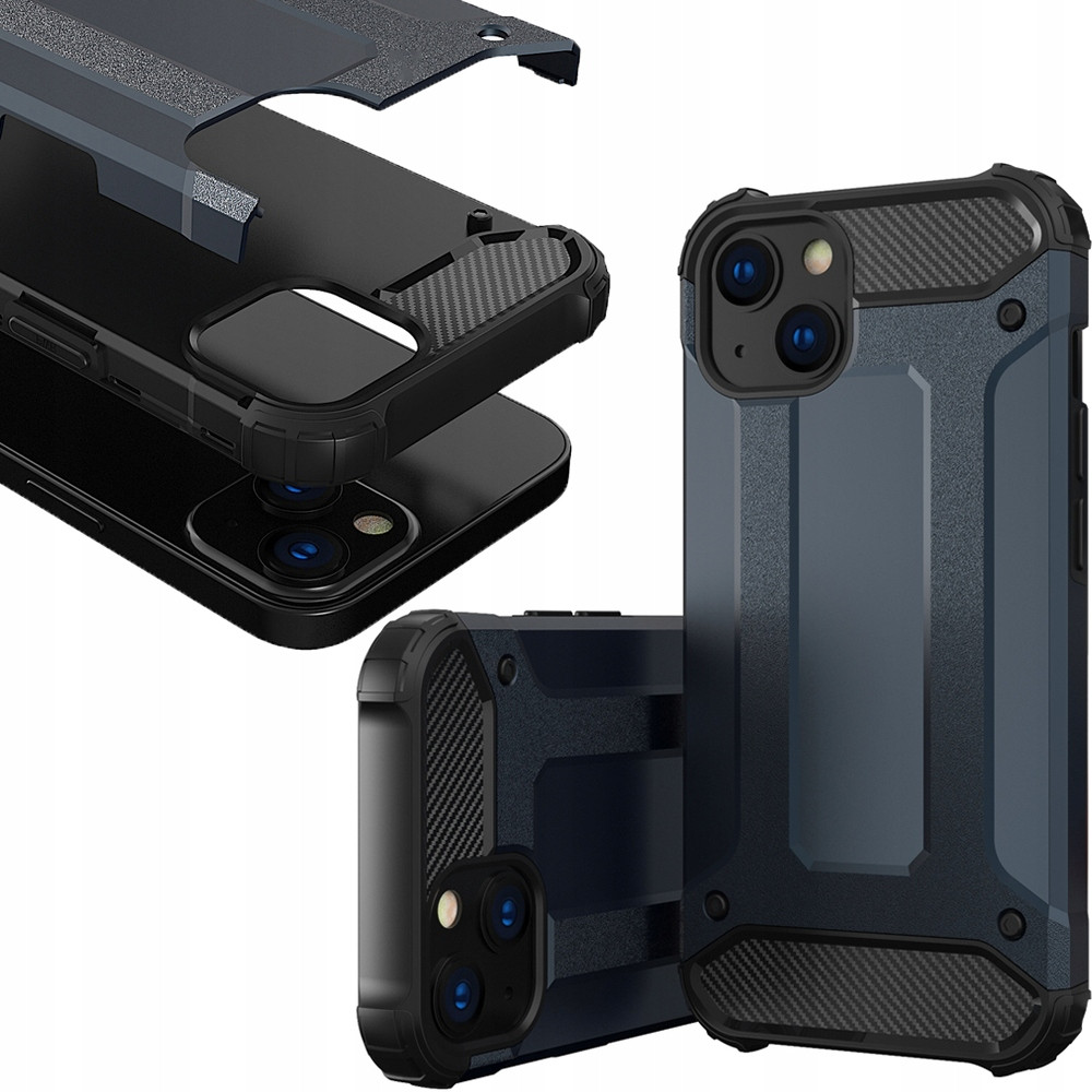 Hybrid Armor Pouzdro Case Kryt Obal Pouzdro Pro Iphone 13MINI Modré