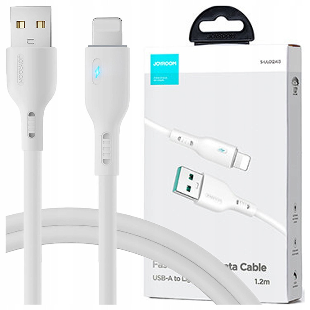 Joyroom Kabel Dlouhý Odolný Usb Lightning 2.4A 1.2M Bílý