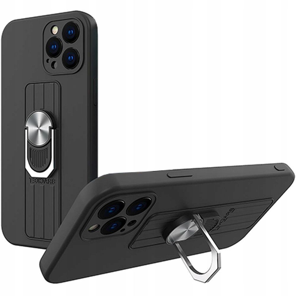 Ring Case Pouzdro Case Kryt Pouzdro S Držákem Pro Samsung Galaxy A22 Černé