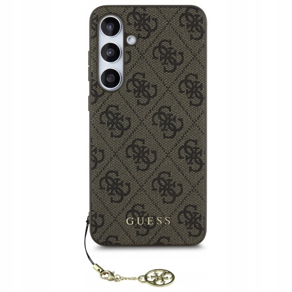 Pouzdro Guess pro Samsung S24 Fe S721 hnědé pevné pouzdro 4G Charms Collection