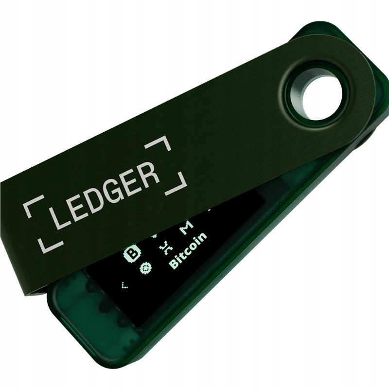 Ledger Nano S Plus bezpečná krypto peněženka Btc Eth Emerald Green