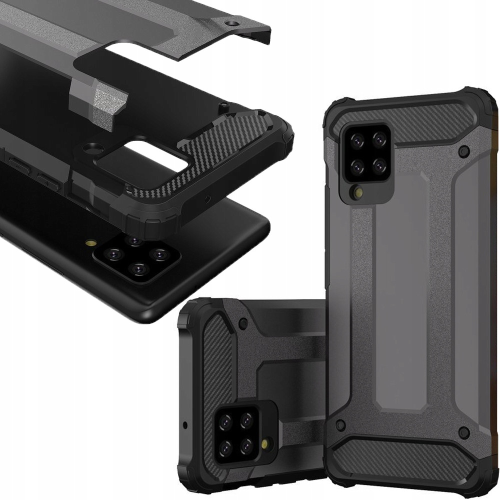 Hybrid Armor Pouzdro Case Kryt Obal Pro Samsung Galaxy A42 5G Černé