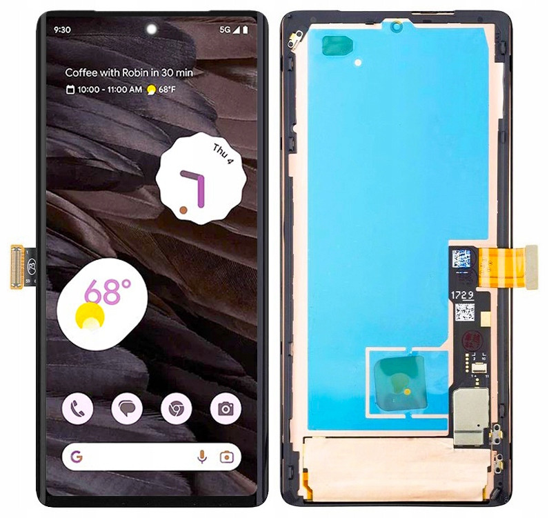Oled displej Pro Google Pixel 7 Pro LCD Obrazovka Rámeček