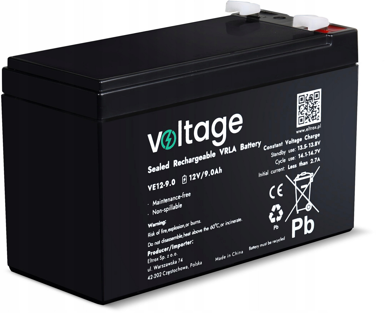 Akumulátor Agm Voltage 12V 9Ah VE12-9.0