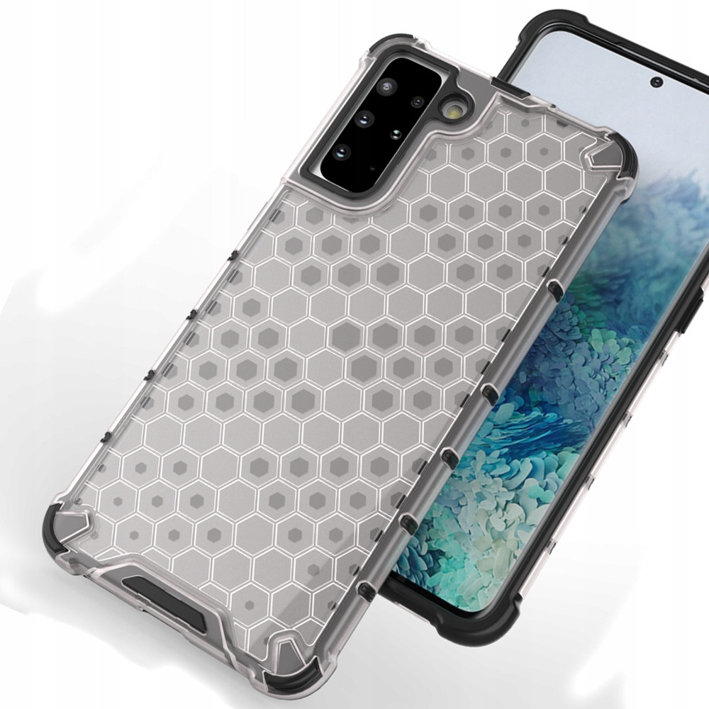 Honeycomb Pouzdro Case Kryt Obal Pro Samsung Galaxy S21+ Průhledný