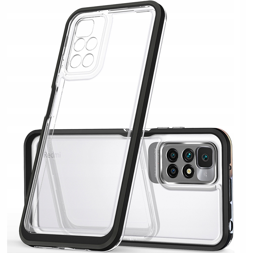 Clear Pouzdro Case Kryt Obal Pouzdro S Rámečkem Pro Xiaomi Redmi 10 Černé