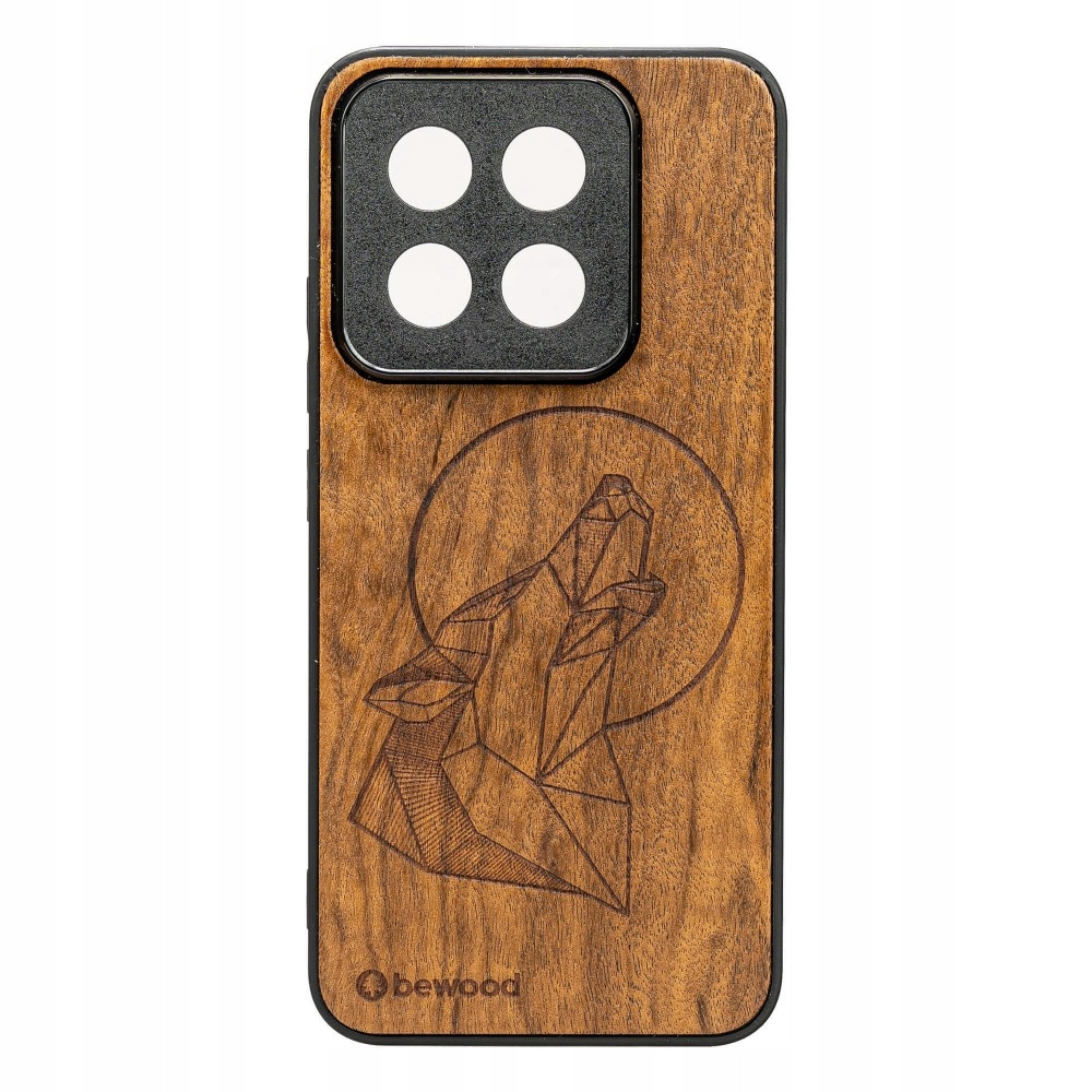 Dřevěné Pouzdro Bewood pro Xiaomi 14T Vlk Imbuia