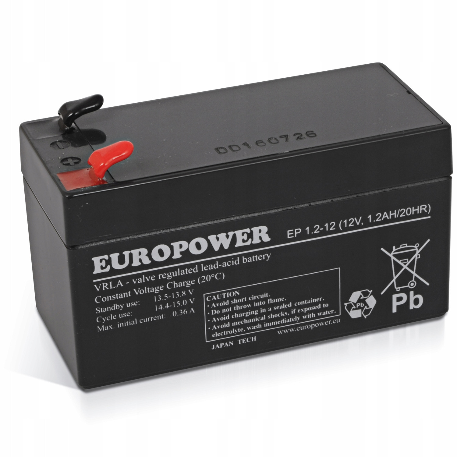 Akumulátor Agm Europower řady Ep 12V 1,2Ah (Životnost 6-9 let)