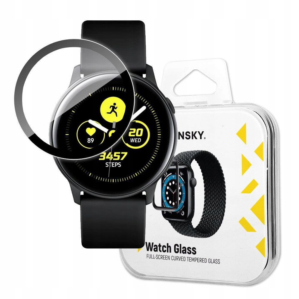 Wozinsky Hybridní Tvrzené Sklo Pro Samsung Galaxy Watch Active Černá=