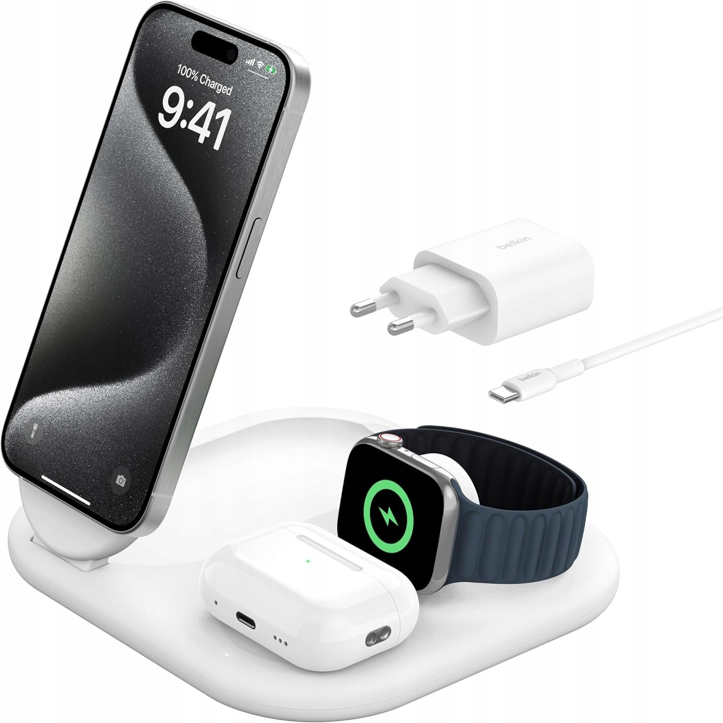 Belkin Indukční nabíječka pro MagSafe iPhone Apple Watch /AirPods, Qi2