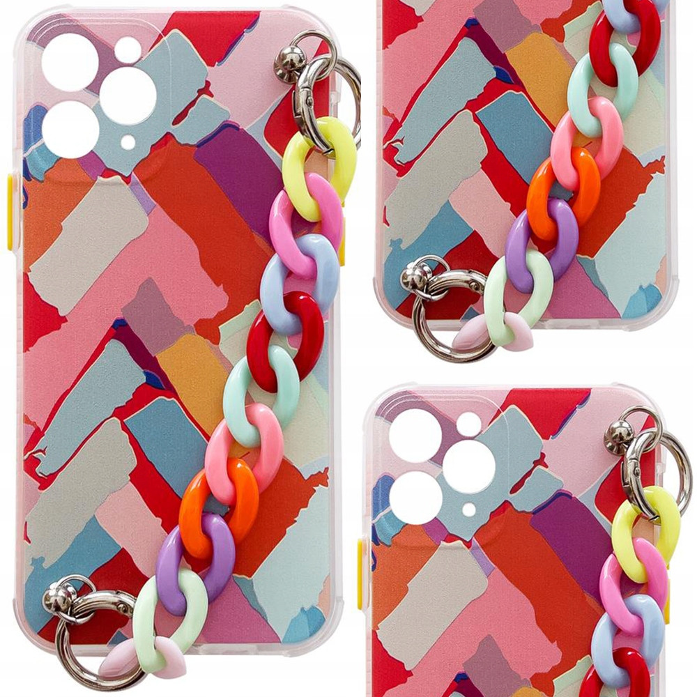 Color Chain Case Pouzdro Case Kryt Obal Pro Iphone Xs X Vícebarevný