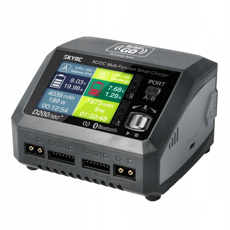 SkyRC D200 Neo+ Nfc Dvoukanálová 6S LiPo/LiIon Ac/dc nabíječka 35A 2x400W